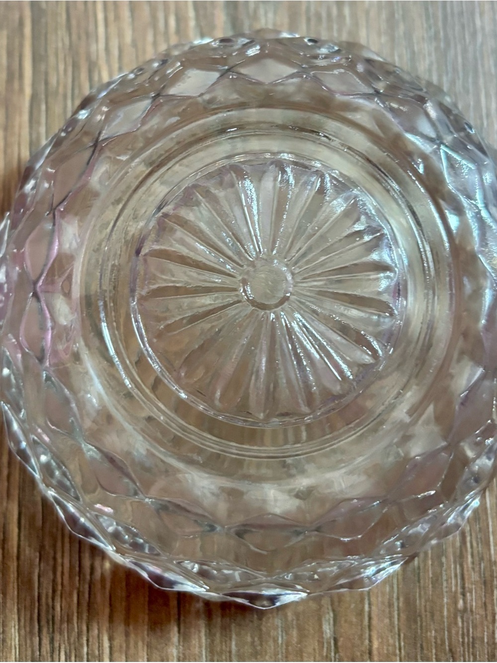 Vintage Fostoria American Clear Cubist Glass Nappy Bowl - Picture 2 of 9